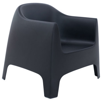 Solid Lounge Chair, Basic/Injection, Black