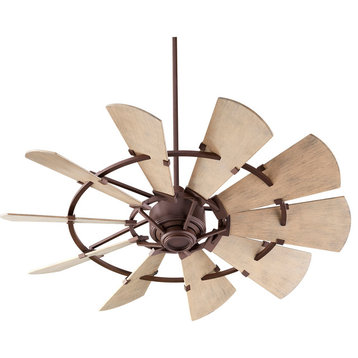 Quorum Windmill 52" Indoor/Outdoor Ceiling Fan in Oiled Bronze