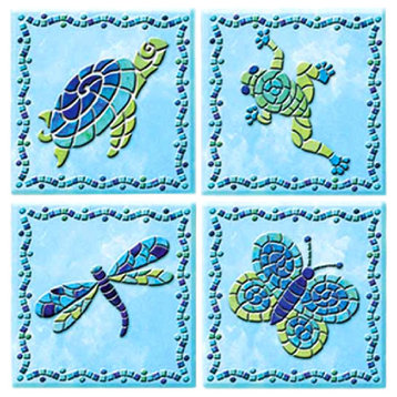 Confetti Peel and Stick Tiles, 4-Piece Set