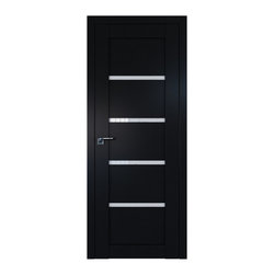 Milano-113U Black Matt White Triplex Glass - Interior Doors