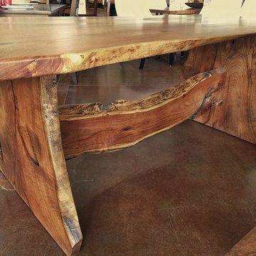 Natural Slab Mesquite Wood Dining Table