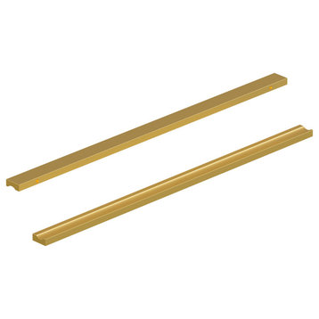 Dowell Series 3064 Handles, 15.75", 13.75" CTC, 3-Pack, Brushed Brass