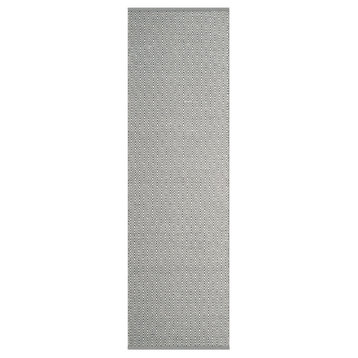 Safavieh Montauk Collection MTK515 Rug, Ivory/Grey, 2'3" X 8'