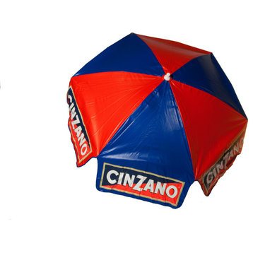 6' Cinzano Vinyl Umbrella, Bar Height Pole, +8 In