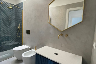 ミッドセンチュリースタイルのおしゃれな浴室の写真