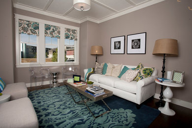 Inspiration for a transitional living room remodel in Salt Lake City