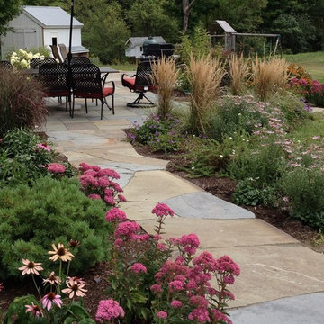 Stone path and patio