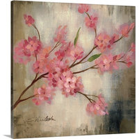 "Cherry Blossom I" Canvas Art, 16"x16"x1.25"