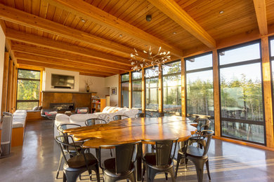 Example of a trendy family room design in Other