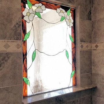 Art Glass Designs - Flowers, Birds, Trees, Grapes & More, - Volume-2
