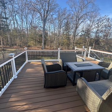 Trex Enhanced Basics Open Deck with Staircase and Landing