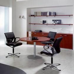 Kim Executive Round Conference Table By DV Office - Desk Accessories