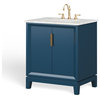 The Ezra Bathroom Vanity, Monarch Blue, 30", Single Sink, Freestanding