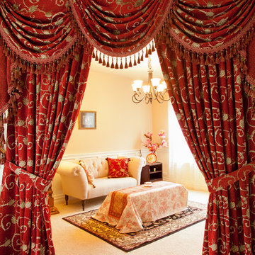 Valance curtains with swags and tails by celuce.com
