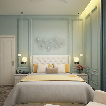 Classic European Design | Master Bedroom | 3BHK | Bonito Designs