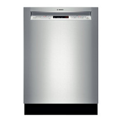 Bosch 24" Recessed Handle 300 Series Dishwasher, Stainless Steel | SHE53TL5UC - Dishwashers