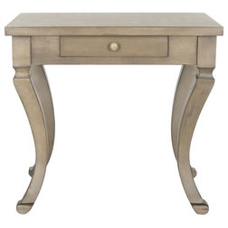 Traditional Side Tables And End Tables Safavieh Colman Side Table, Saddle Brown