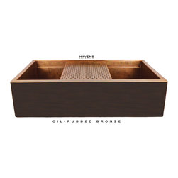 Oil-Rubbed-Bronze Farmhouse Apron Patina - Kitchen Sinks