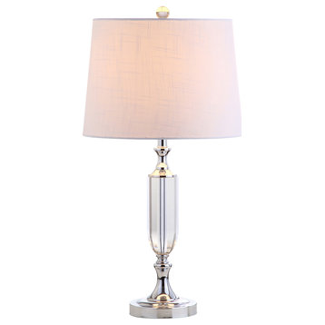 Bella 27" Crystal Table Lamp, Clear