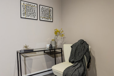 This is an example of a contemporary bedroom in Buckinghamshire.