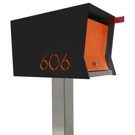 The RetroBox with Locking doors. Modern Pole Mounted Mailbox, Pole not included.