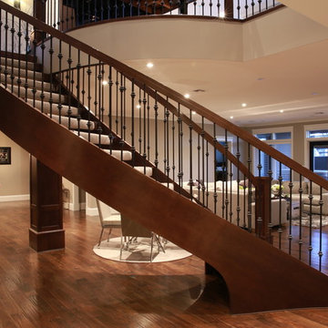 Curved, Wrought Iron Staircase