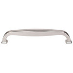 Top Knobs - Contour Appliance Pull 8" c-c, Brushed Satin Nickel - Top Knobs offers the industry's most extensive line of premium quality cabinet, drawer, and bath knobs, pulls and other hardware, created to suit all tastes and styles. The company's wide selection of traditional and modern decorative hardware is the result of a creative design staff and talented craftsmen. Each Top Knobs piece has the quality look and feel of custom-made, at an affordable price. Contour Appliance Pull 8" (c-c) - Brushed Satin Nickel, Length - 8 11/16", Width - 5/8", Projection - 1 3/4", Center to Center - 8", Base Diameter - 3/4"