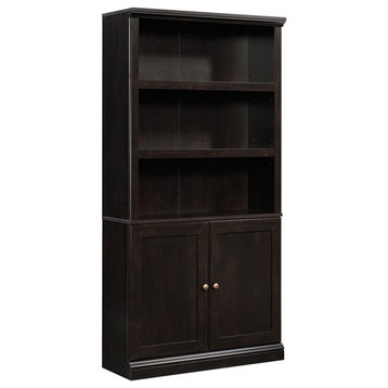 Sauder Select Engineered Wood 3-Shelf Bookcase in Estate Black