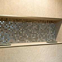 metallic/grey tile
