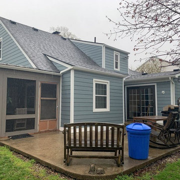 James Hardie Cedarmill Lap Siding with White James Hardie Trim