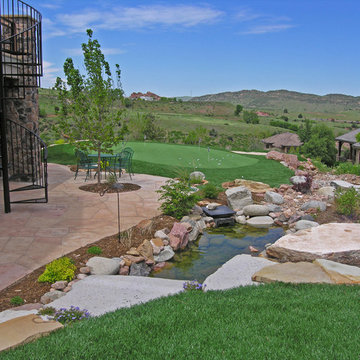 Synthetic Grass Putting Green near Red Rocks
