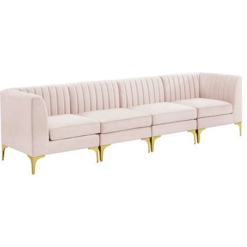 Swan Channel 4 Seat Sofa - Pink