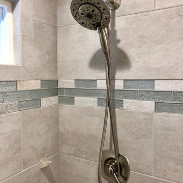 Beautiful Bathroom Remodel-Koch Bristol Painted Oyster Cambria Berwyn Quartz