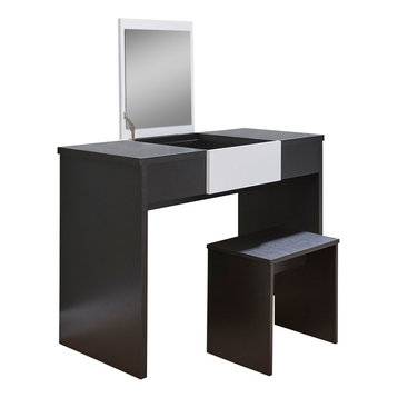 Marlow Dressing Table Set, Black and White