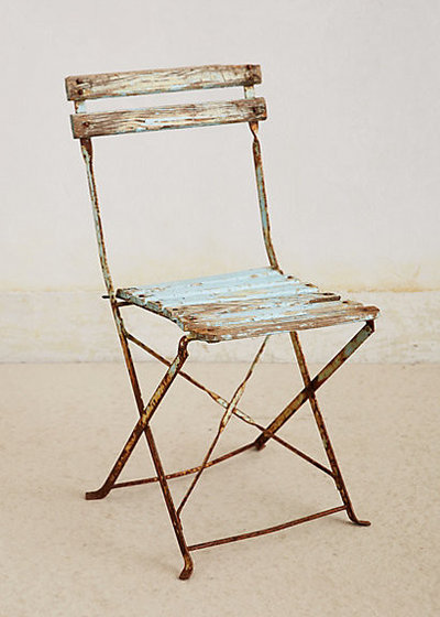 Rustic Dining Chairs Found In Paris: Folding Café Chair