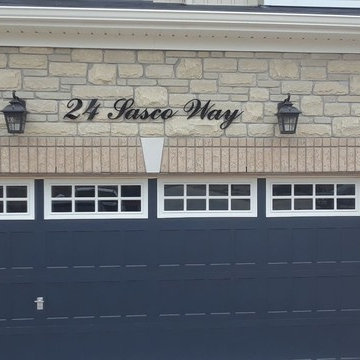 Custom Script Address Installation in Angus, ON. Using Black Gloss Font #2