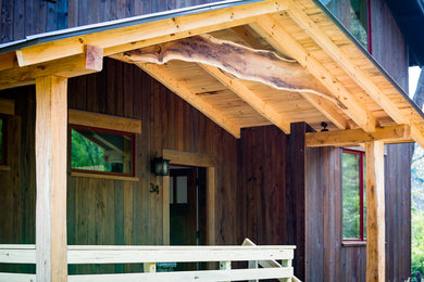 Inspiration for a modern porch remodel in Other