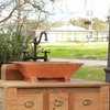 36" Reclaimed Wood Apothecary Chest 24" Copper Trough Sink Package