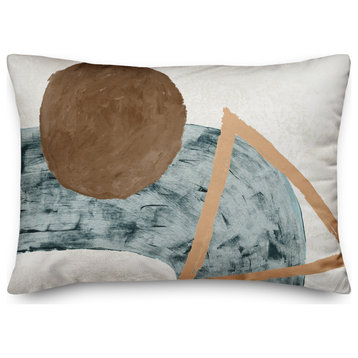 Painted Abstract Shapes 14x20 Spun Poly Pillow