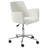 Sunny Office Chair, White and Chrome