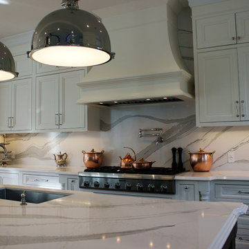 Face framed, solid wood painted kitchen remodeling. Thornhill 2019