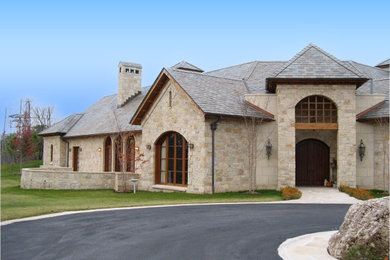 Inspiration for a rustic exterior home remodel in Austin
