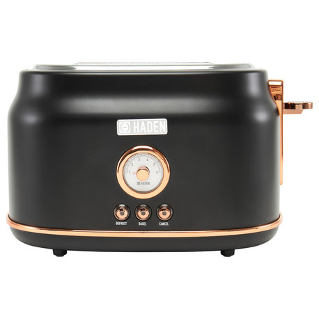 Dorset 2-Slice Wide Slot, Stainless Steel Toaster with Removable Crumb Tray BLK