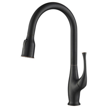 Cedar Single Handle Pull Down Kitchen Faucet, Oil Rubbed Bronze, W/O Soap Dispen