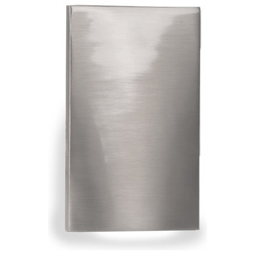 LED Vertical Scoop Step and Wall Light, Brushed Nickel