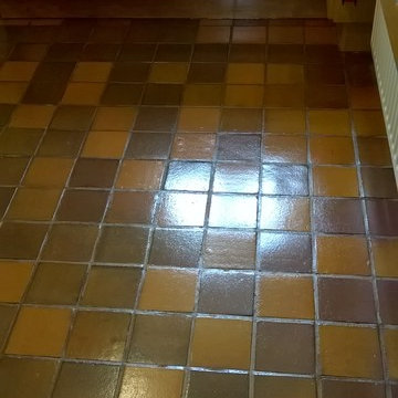Quarry Tiled Kitchen Floor Deep Cleaned and Sealed in Tutbury