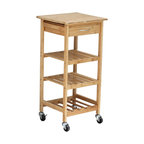 Oceanstar Bamboo Kitchen Trolley