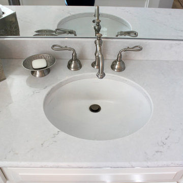 Quartz Countertops on Existing Cabinets in Masterbath ~ Akron, OH