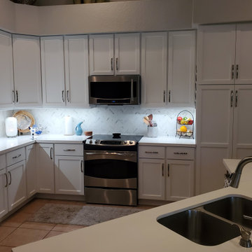 Contemporary Kitchen Remodel Done in Dove White