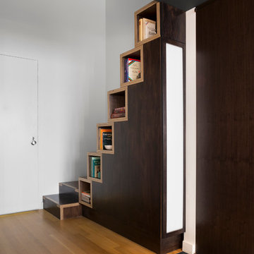Built in Bookcase Stairs